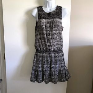 NWOT Joie Printed Silk Dress, Black, Size Small